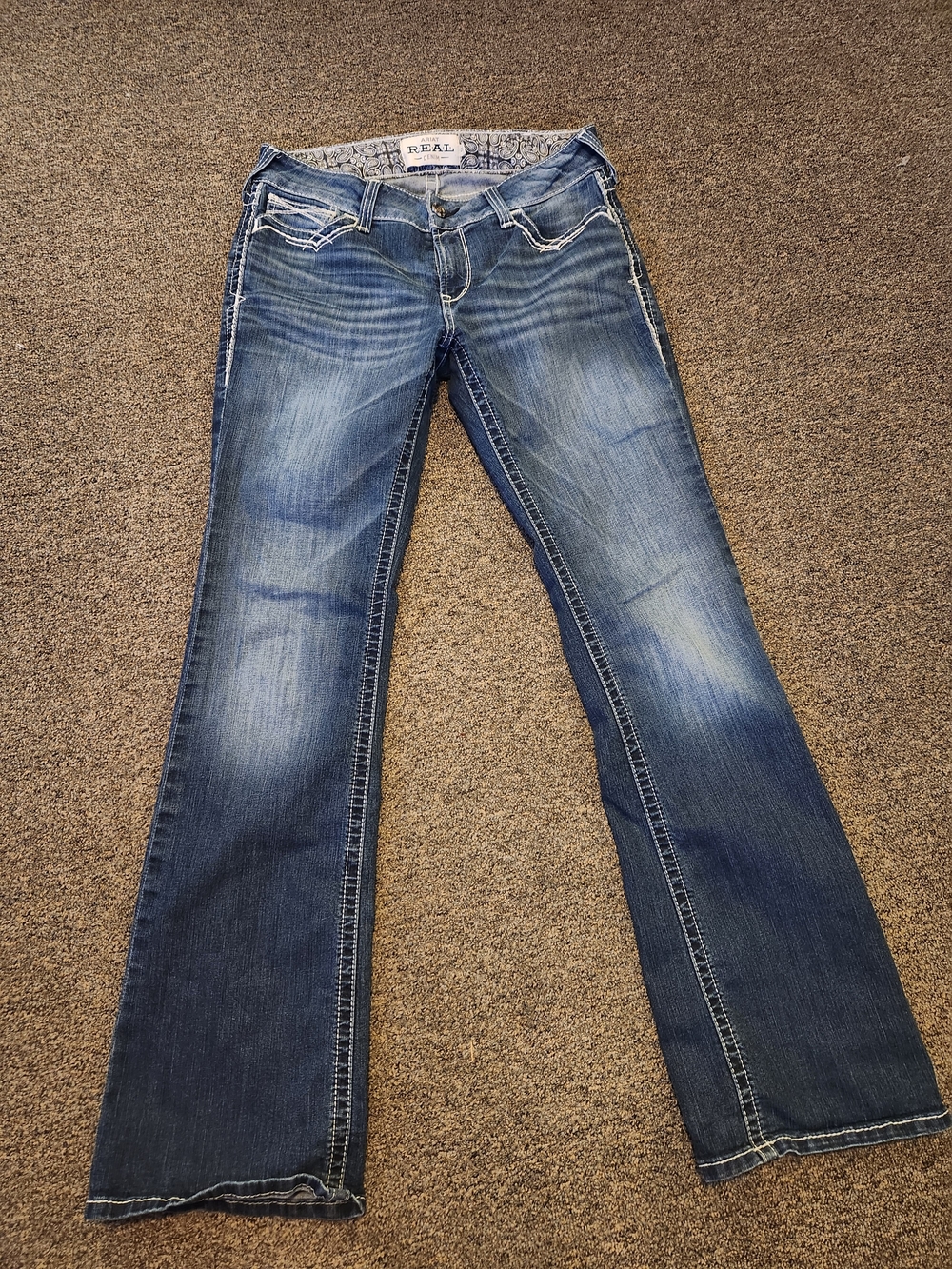 Ariat Faded Blue Wide Leg Jeans 31L